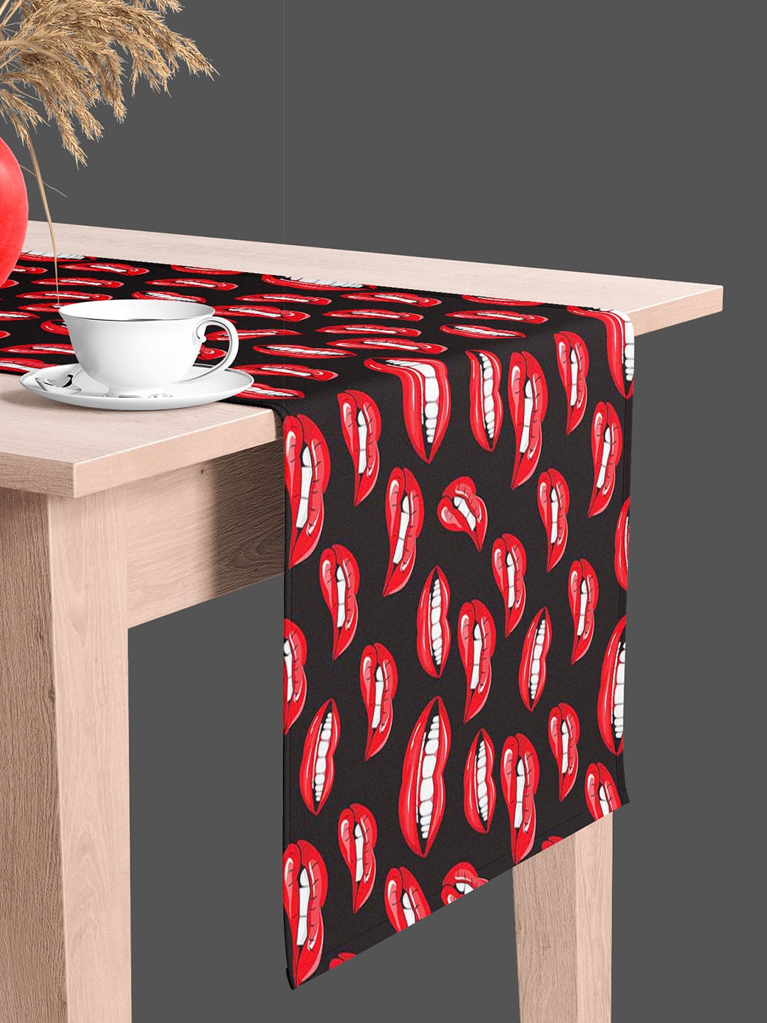 

ArtzFolio Black & Red Digital Printed Table Runner
