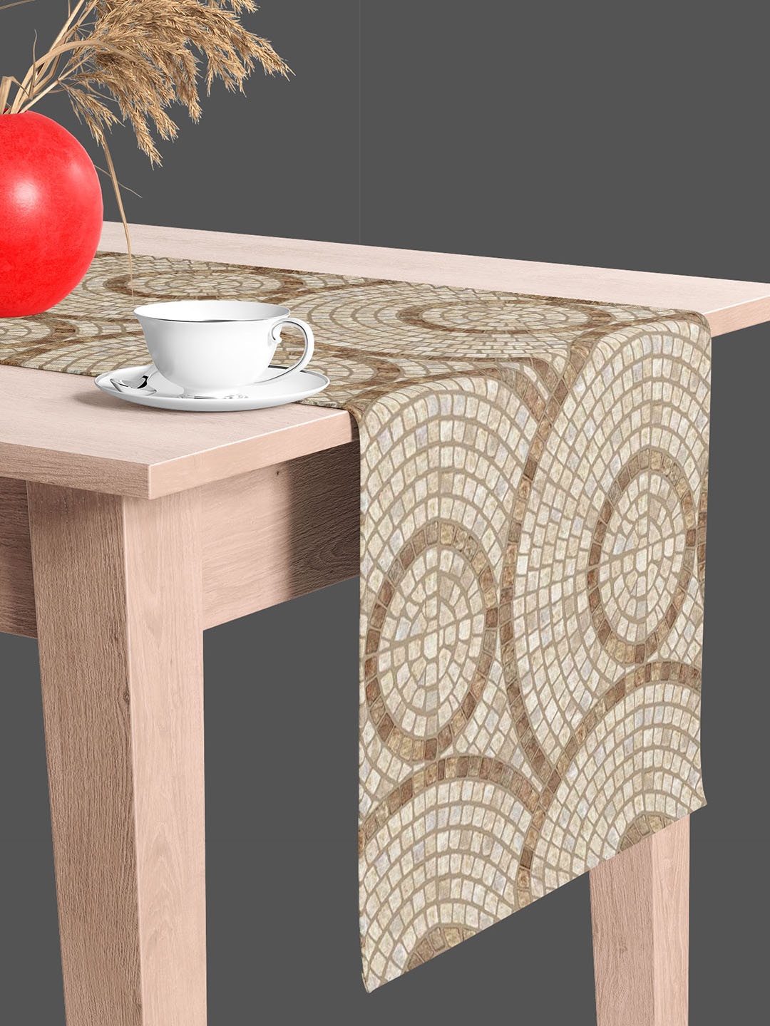 

ArtzFolio Beige & Brown Printed Table Runner