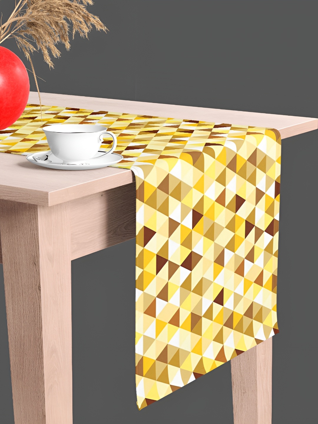 

ArtzFolio Beige & Brown Geometric Printed Table Runner