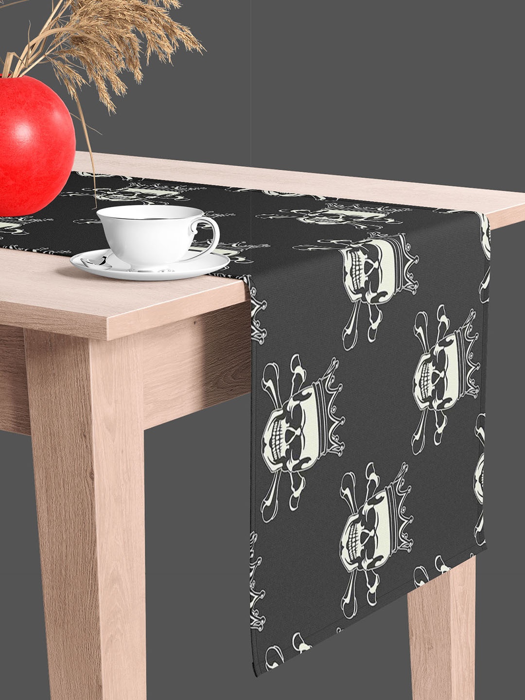 

ArtzFolio Black & White Quirky Printed Velvet Table Runner