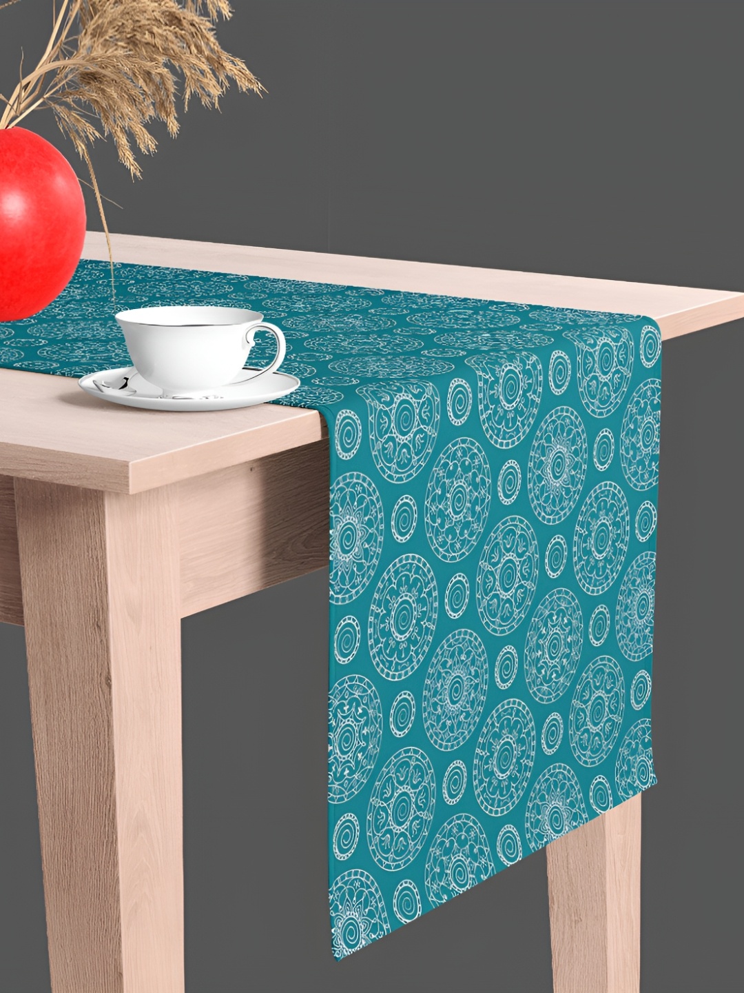 

ArtzFolio Blue & White Geometric Printed Table Runner