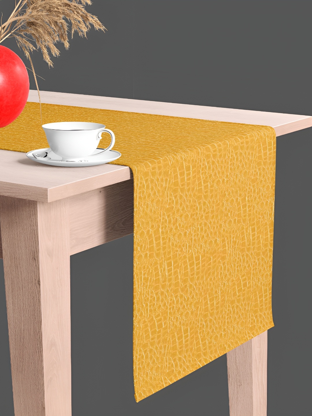 

ArtzFolio Printed Rectangular Table Runner, Yellow