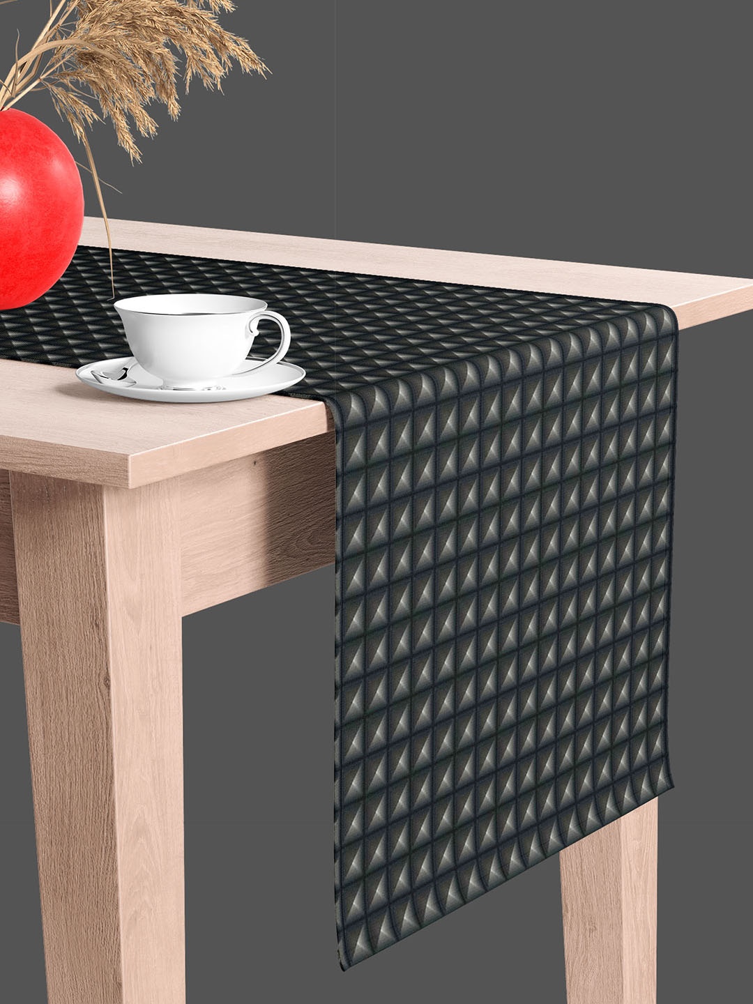

ArtzFolio Black & Grey Digital Printed Table Runner