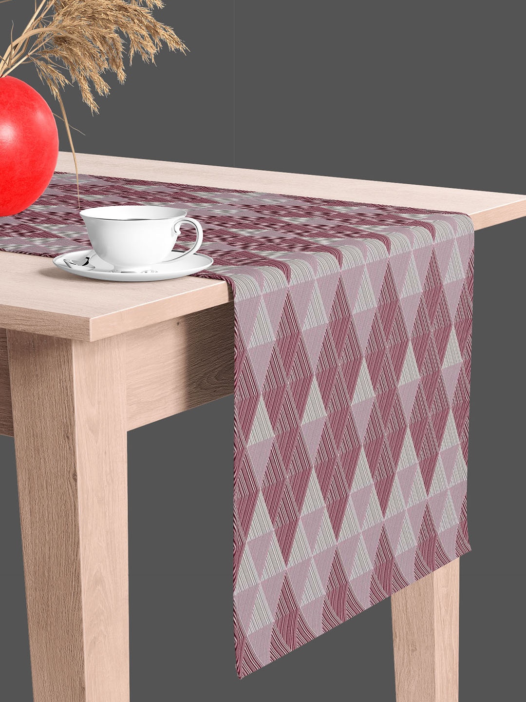 

ArtzFolio Grey & White Geometric Printed Table Runner
