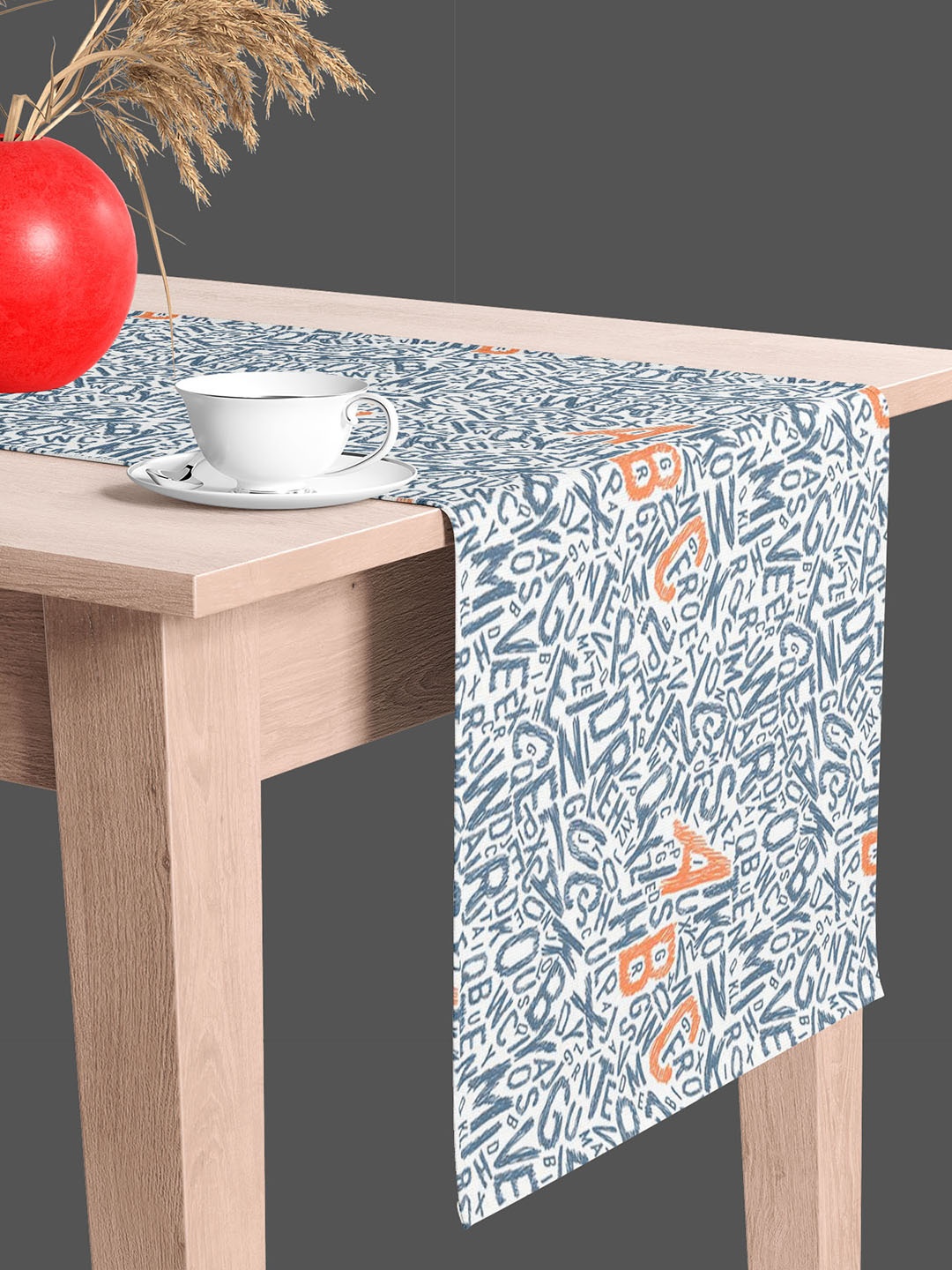 

ArtzFolio White & Blue Digital Printed Table Runner
