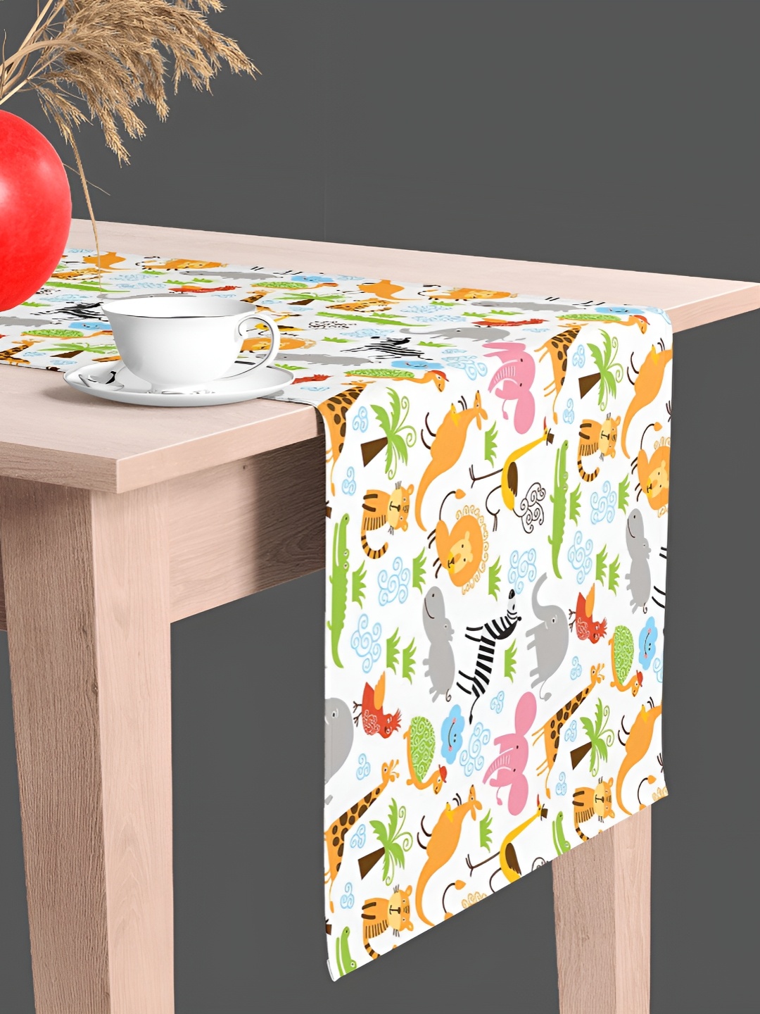 

ArtzFolio White & Grey Digital Printed Table Runner