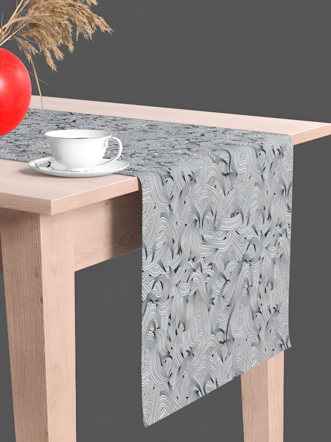

ArtzFolio Abstract Printed Table Runner, Grey