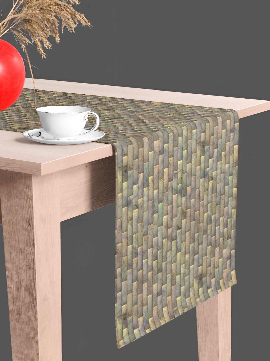 

ArtzFolio Grey & Brown Printed Table Runner