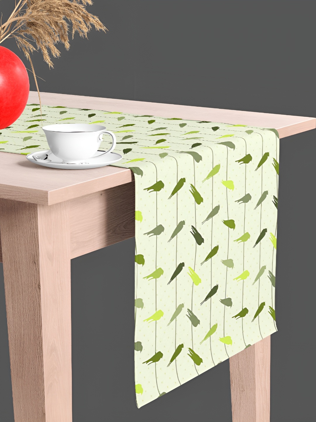 

ArtzFolio White & Green Digital Printed Table Runner