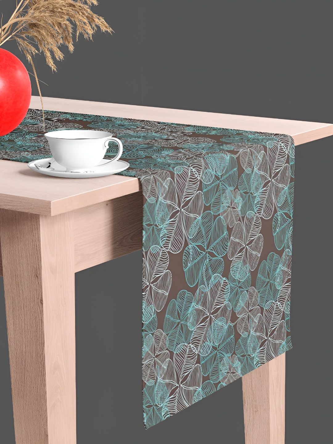 

ArtzFolio Brown & White Abstract Printed Table Runner