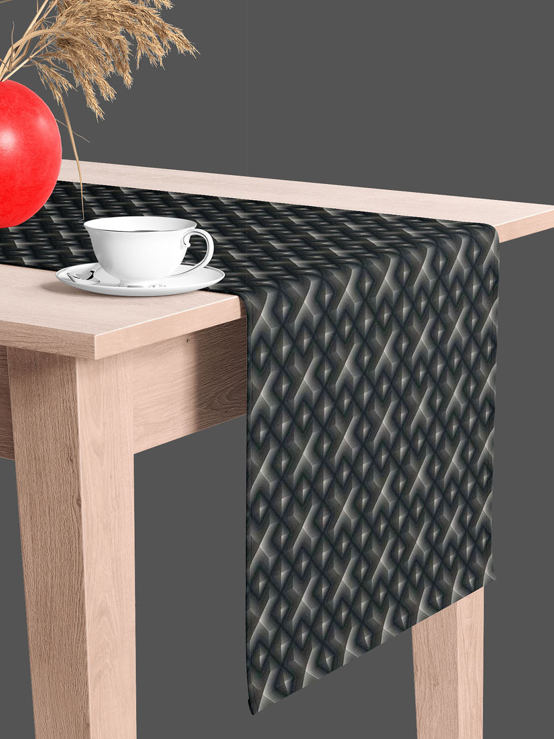 

ArtzFolio Black & Grey Digital Printed Table Runner