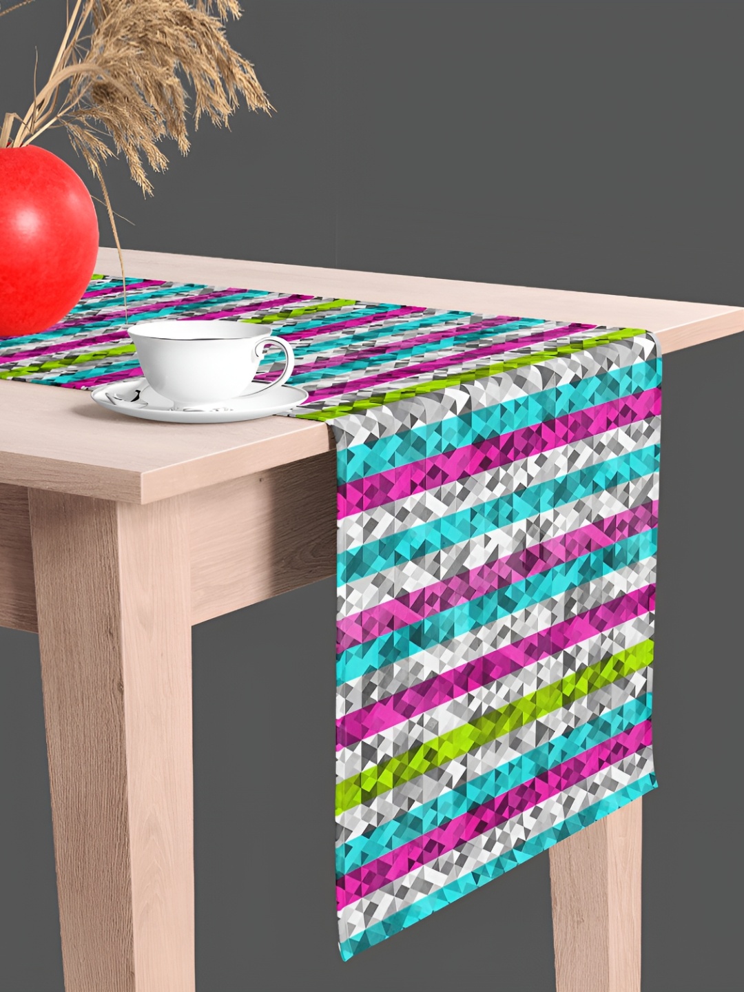 

ArtzFolio Multicoloured Printed Velvet Table Runner, Multi