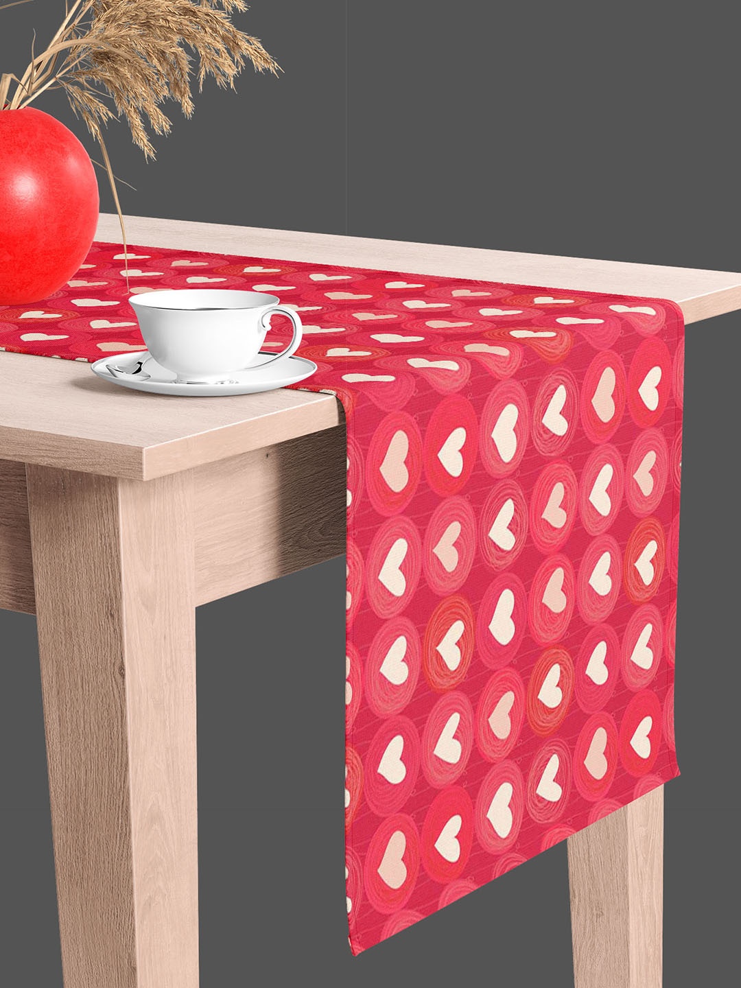

ArtzFolio Pink & White Abstract Printed Table Runner