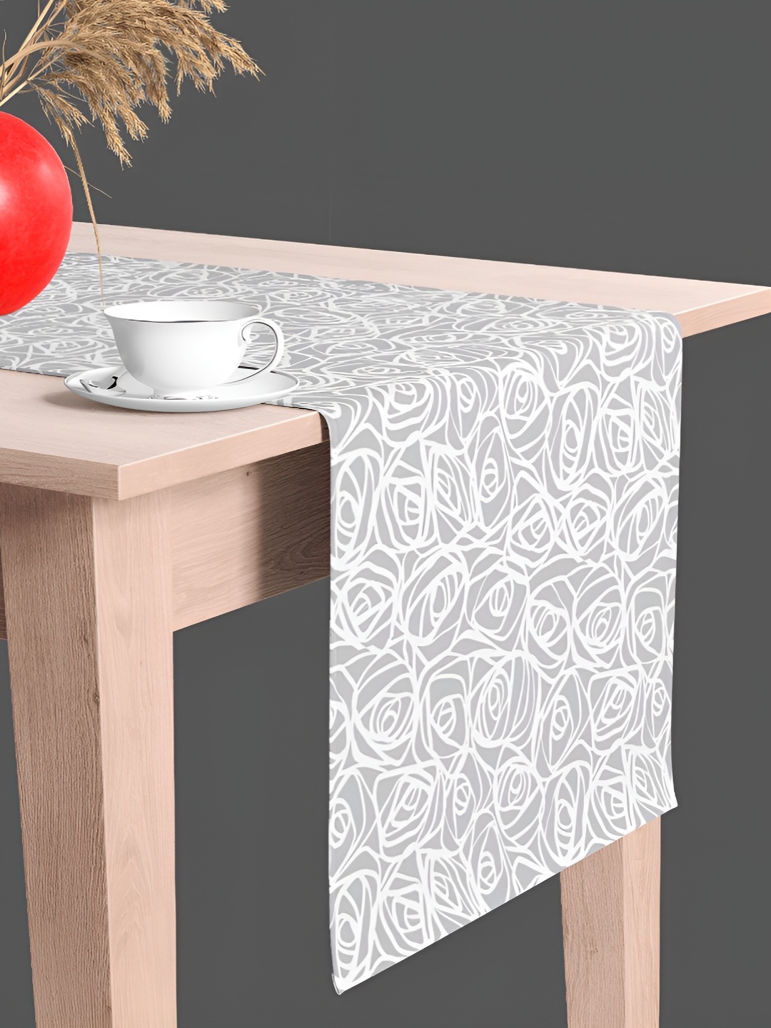 

ArtzFolio Grey & White Floral Printed Table Runner