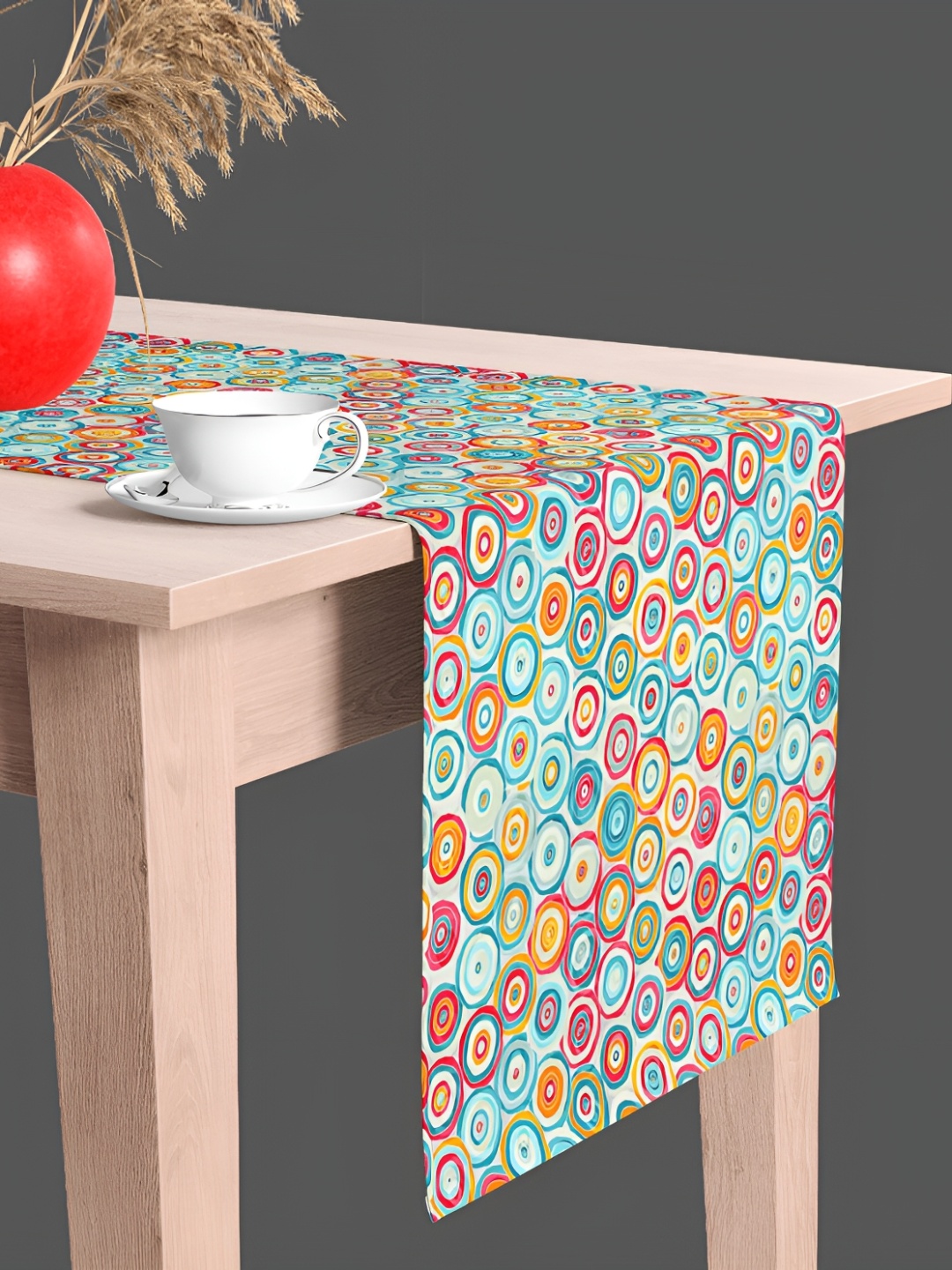 

ArtzFolio White & Blue Printed Table Runner