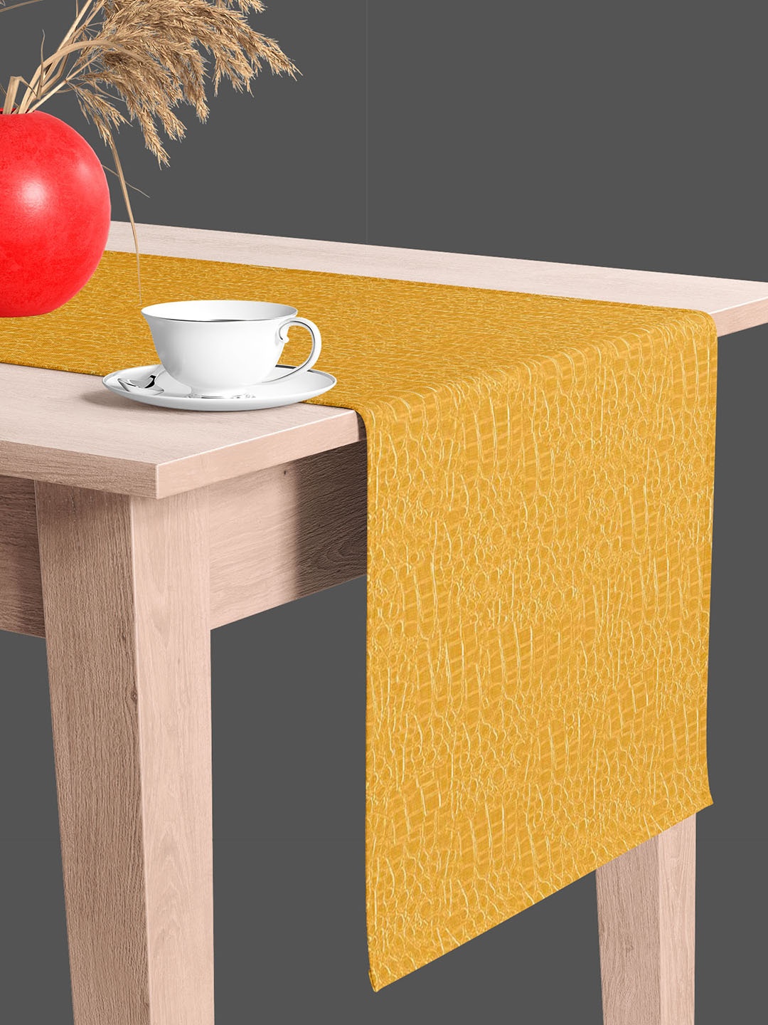 

ArtzFolio Yellow & White Printed Table Runner