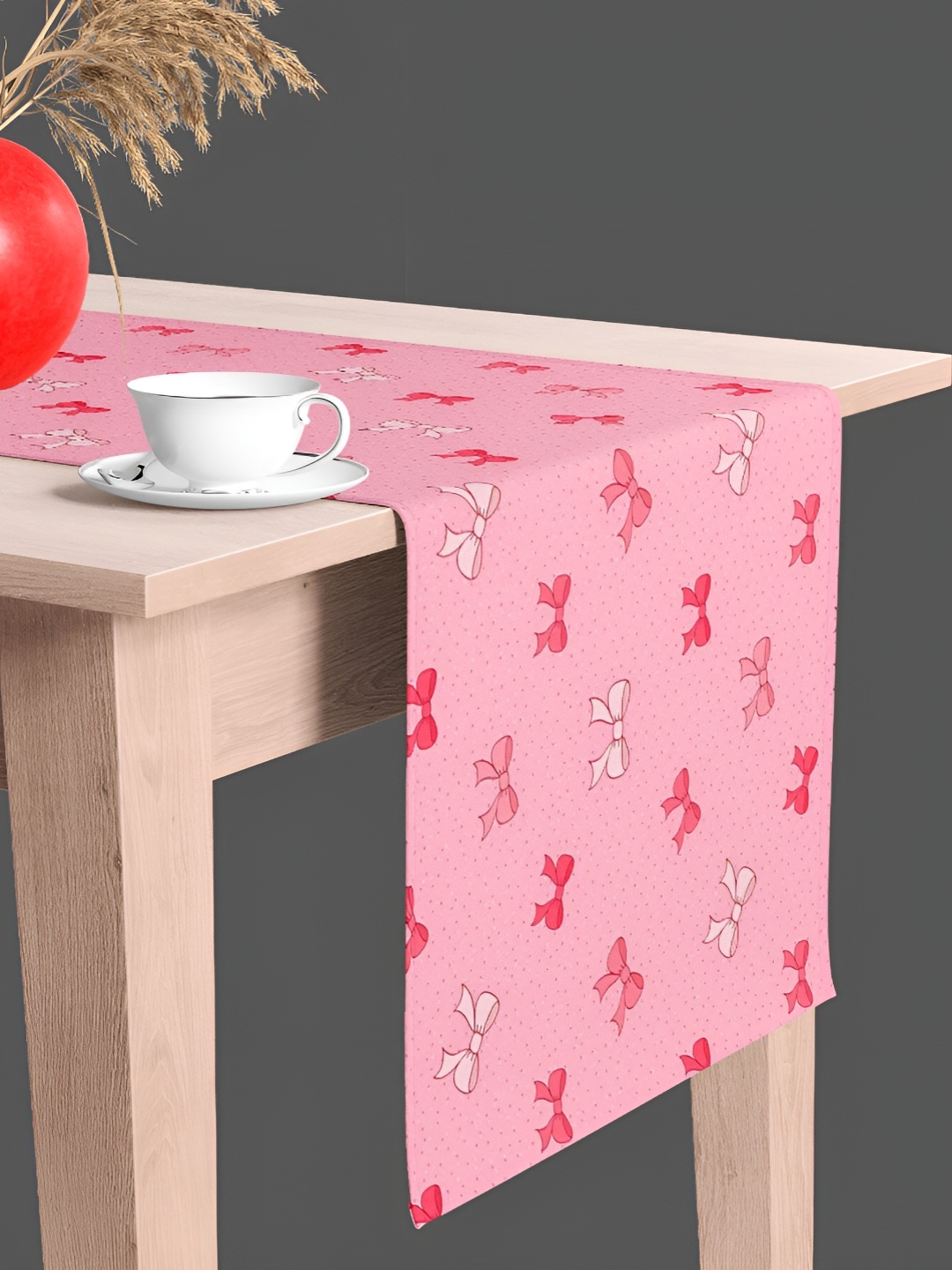 

ArtzFolio Quirky Printed Table Runner, Pink