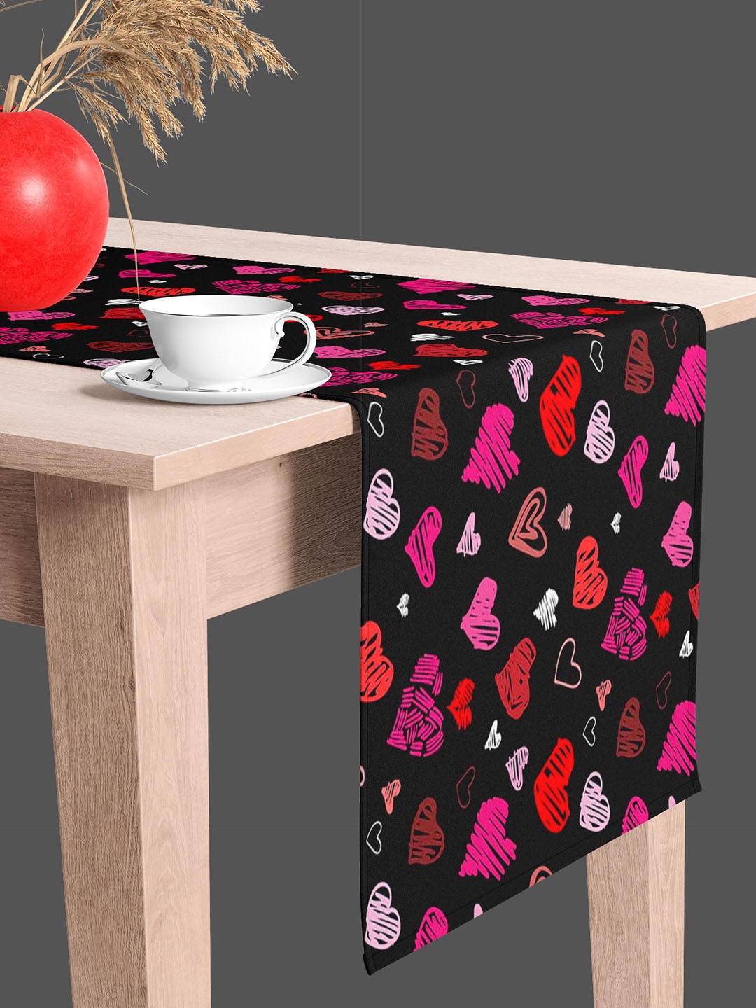 

ArtzFolio Black & Pink Digital Printed Table Runner
