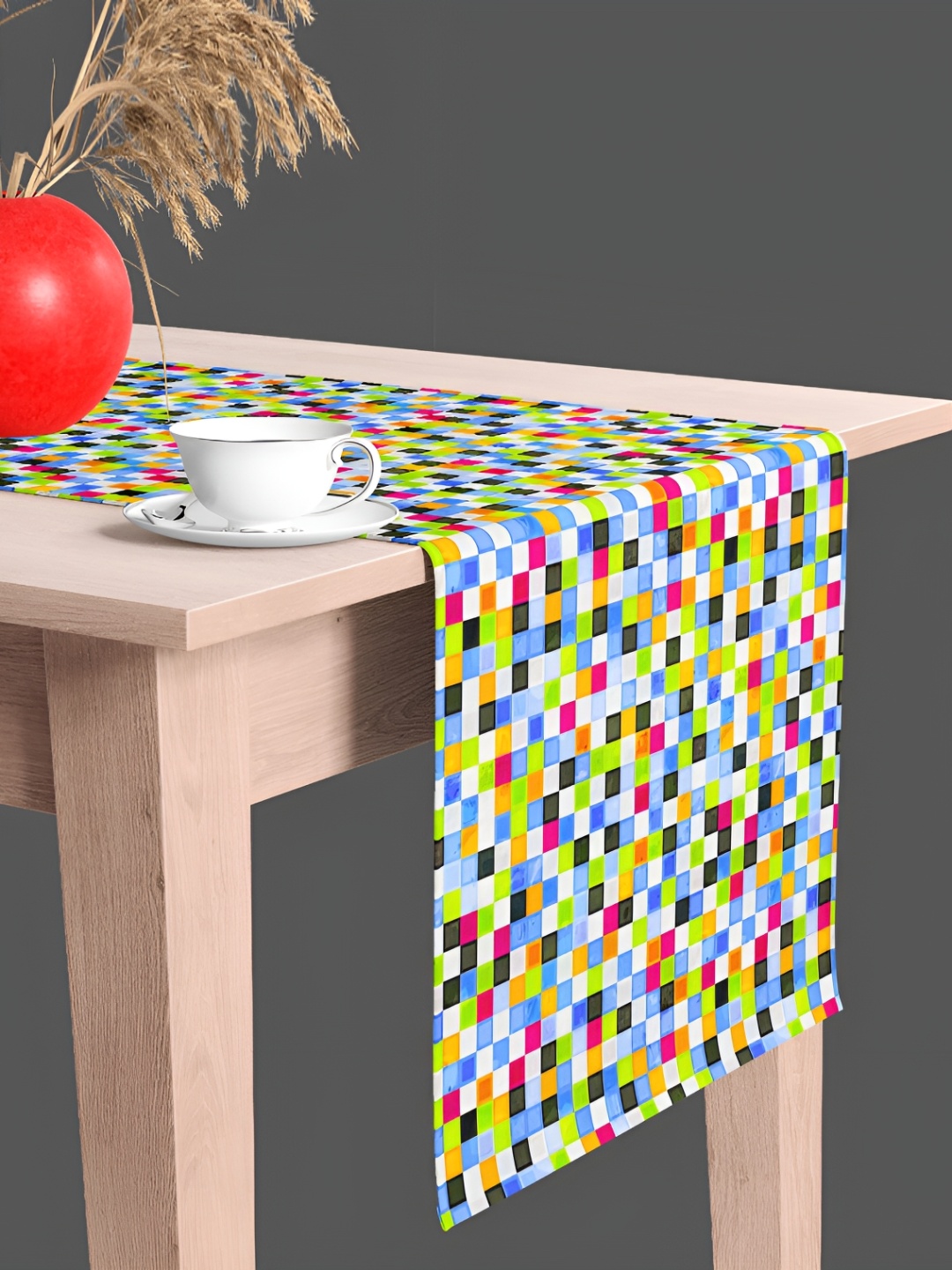 

ArtzFolio Blue & White Geometric Printed Table Runner