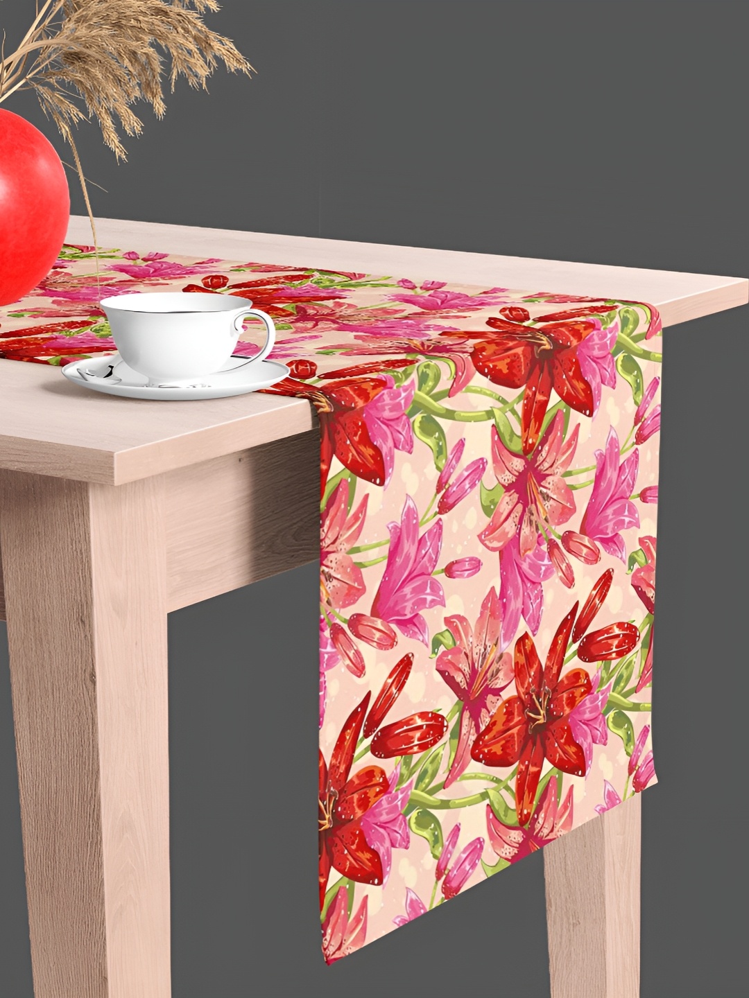 

ArtzFolio Pink & Red Digital Printed Table Runner