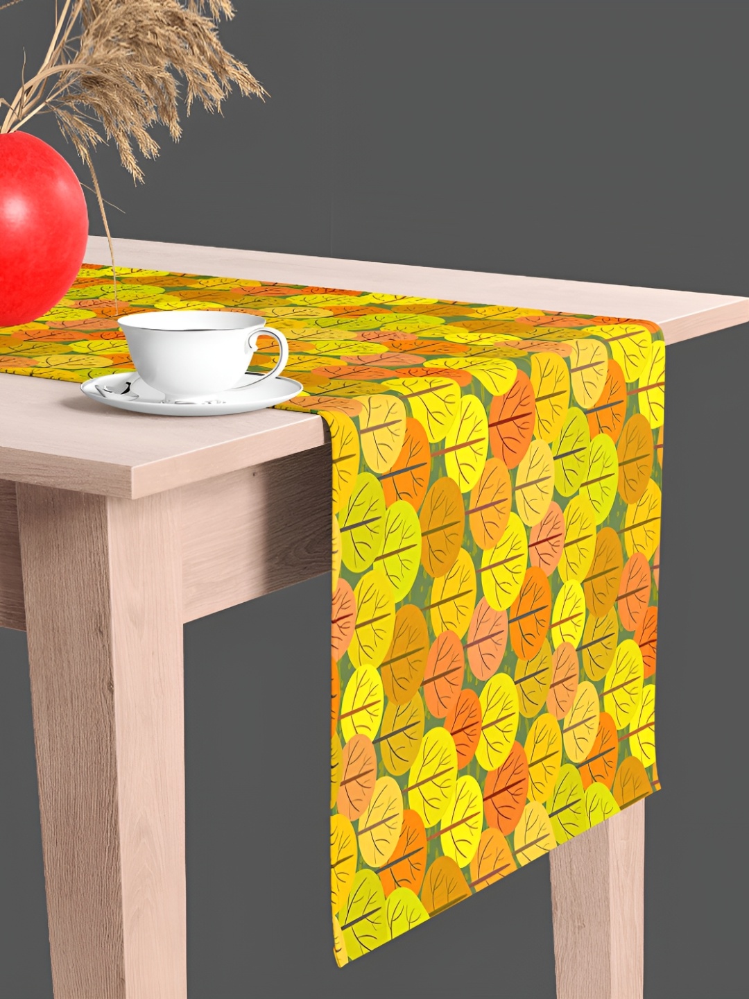 

ArtzFolio Printed Rectangular Table Runner, Yellow