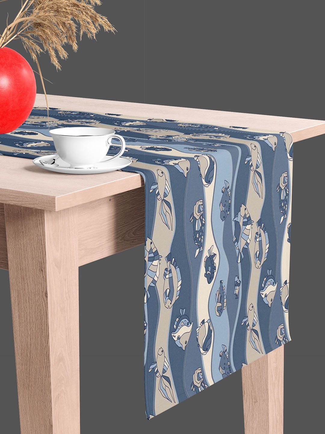 

ArtzFolio Blue & Grey Digital Printed Table Runner