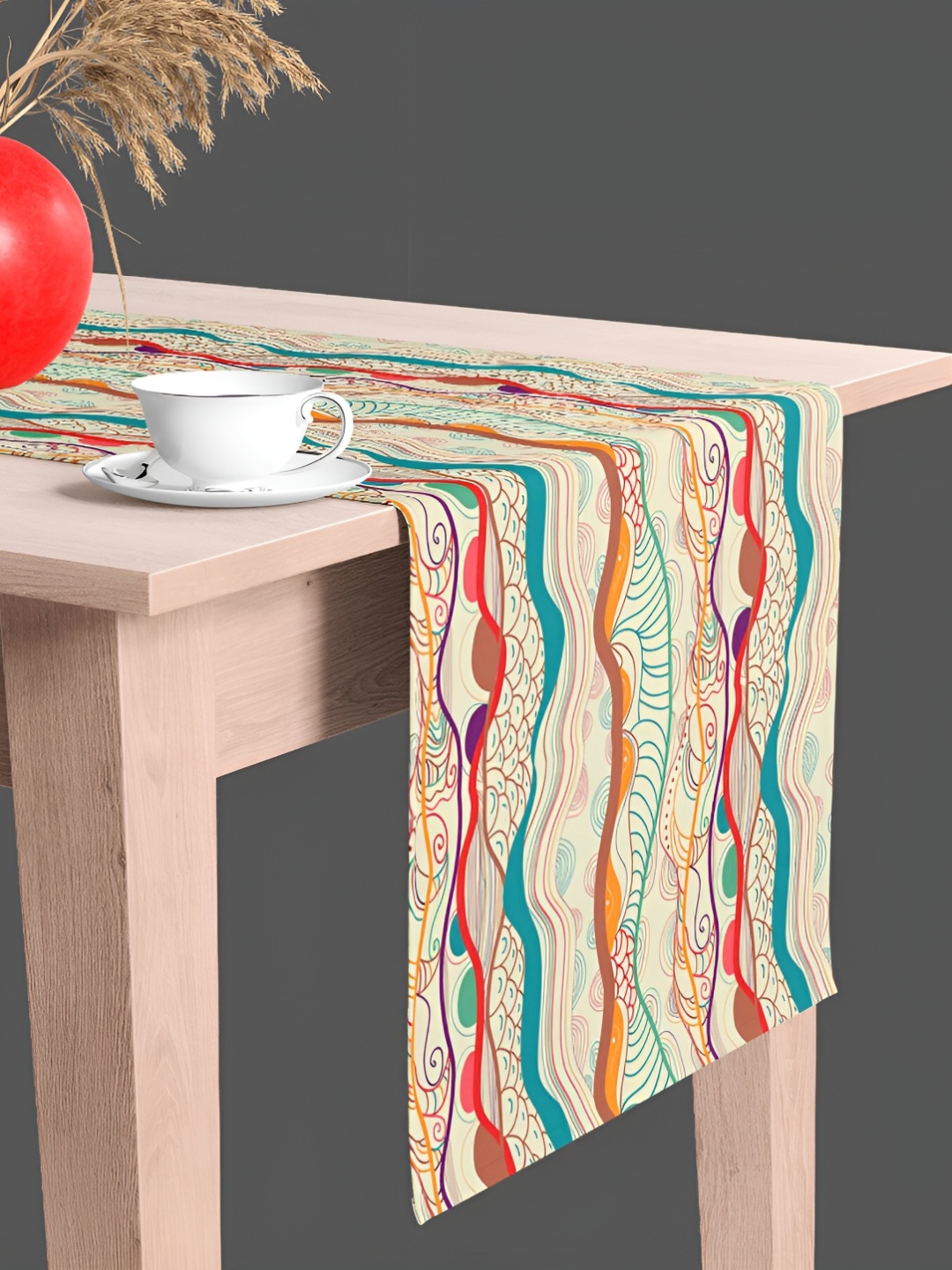 

ArtzFolio Beige & Brown Printed Table Runner