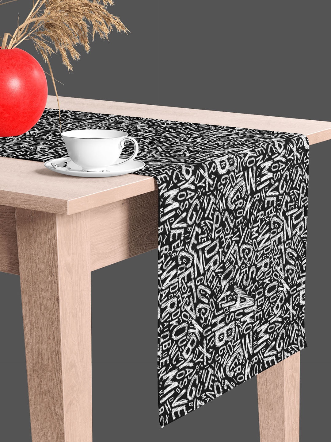 

ArtzFolio Black & White Digital Printed Table Runner