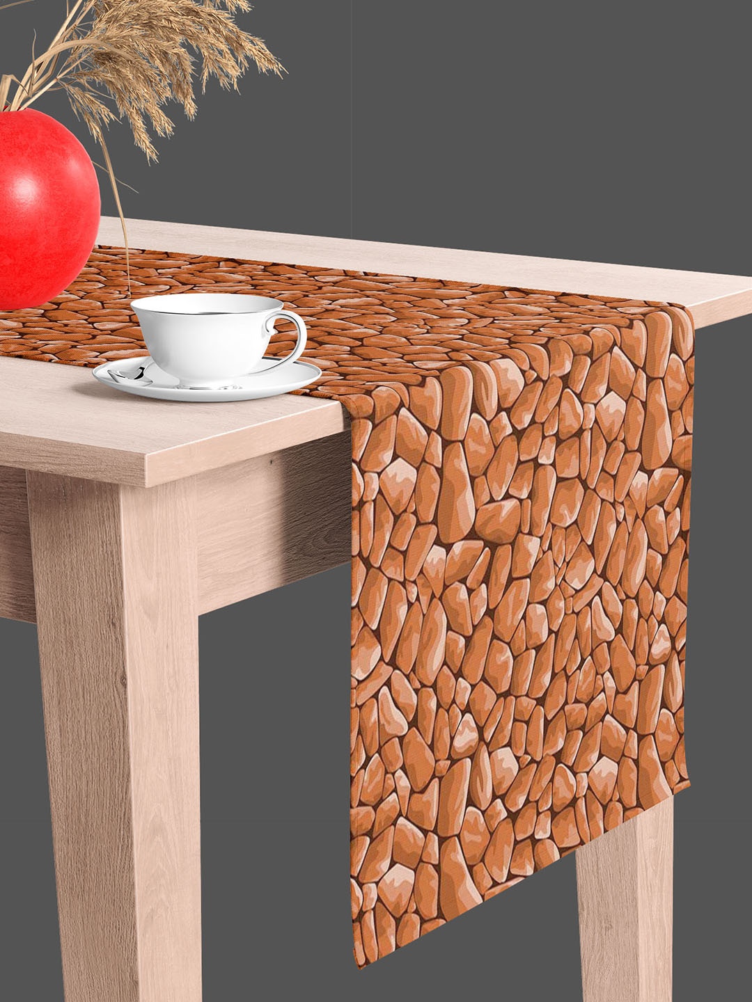 

ArtzFolio Brown Geometric Printed Table Runner
