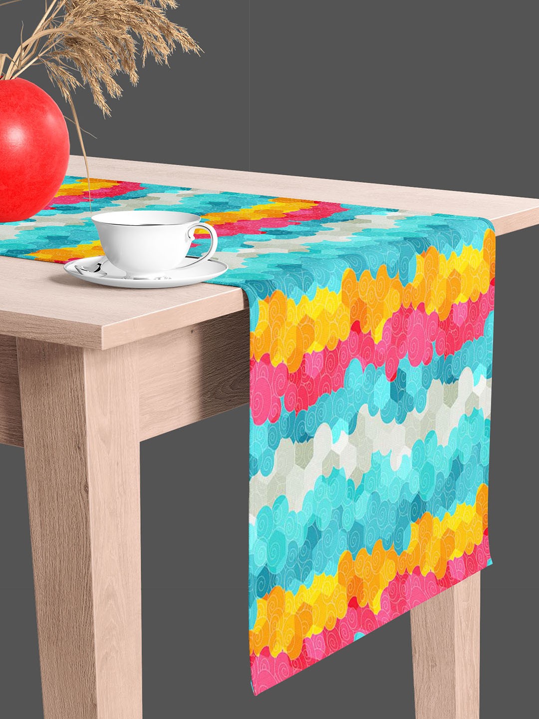 

ArtzFolio Blue & Pink Printed Table Runner
