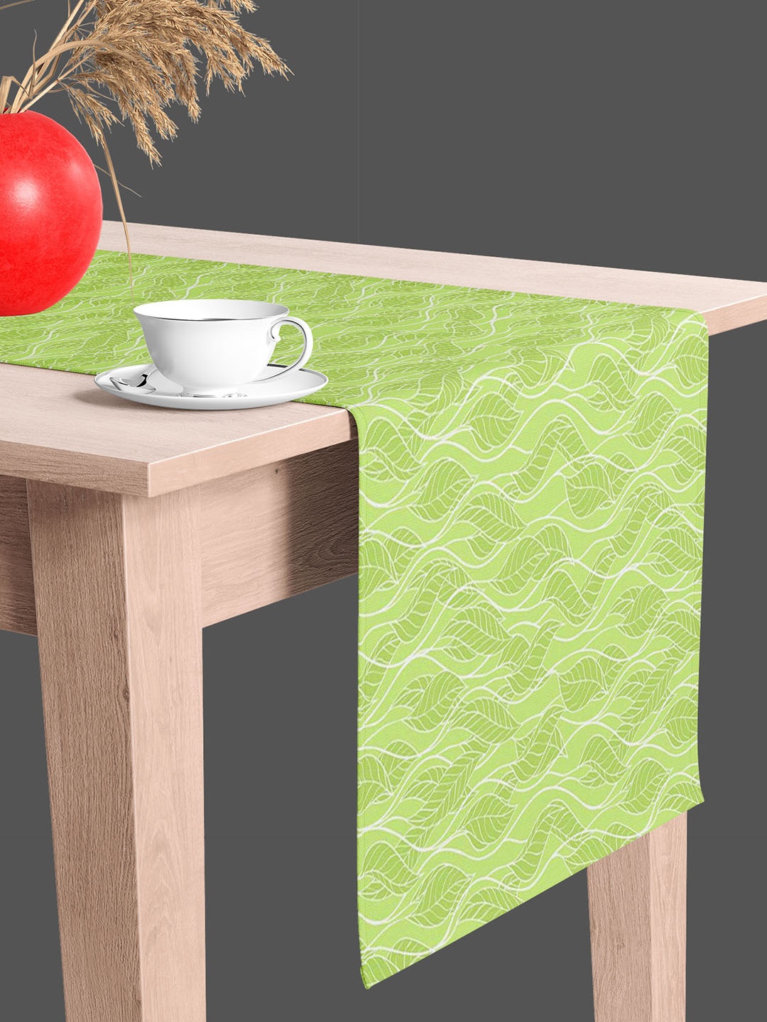 

ArtzFolio Green & White Quirky Printed Table Runner