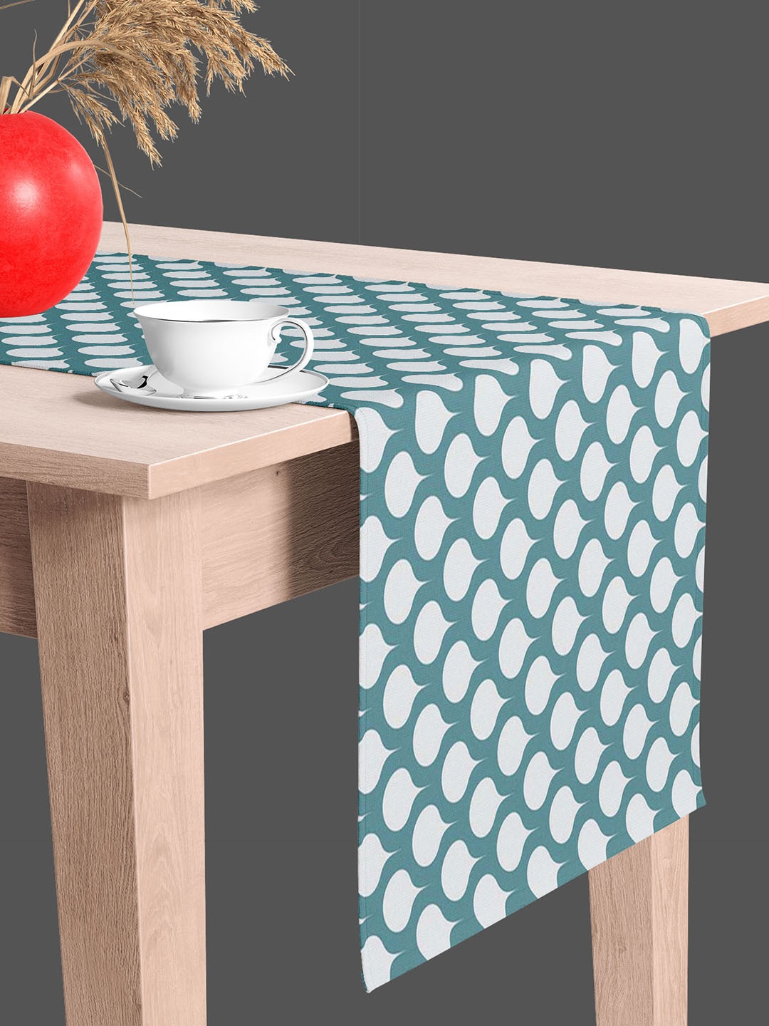 

ArtzFolio Blue & White Geometric Printed Table Runner