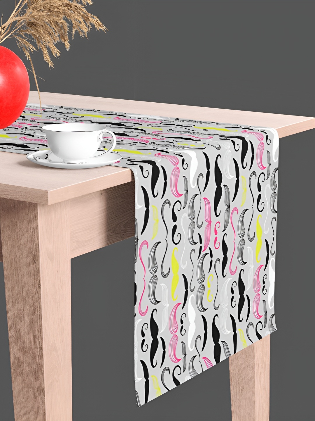 

ArtzFolio Grey & Black Abstract Printed Velvet Table Runner