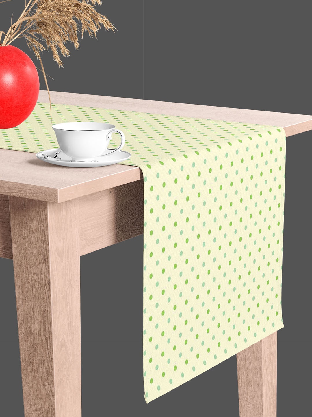 

ArtzFolio Cream & Green Digital Printed Table Runner
