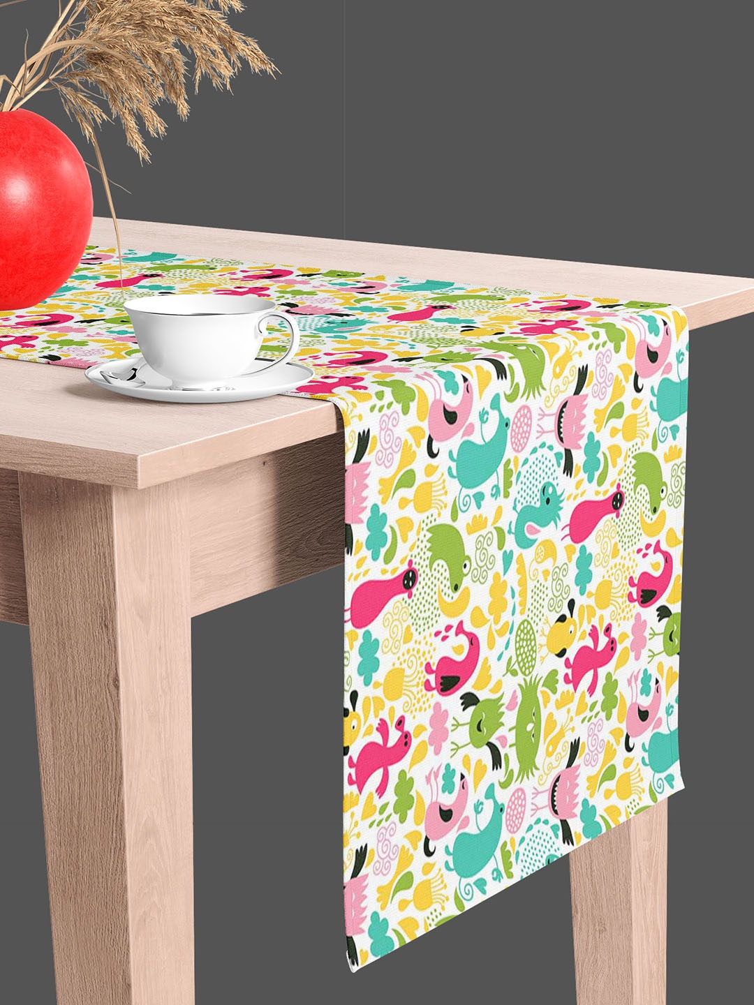 

ArtzFolio White & Yellow Digital Printed Table Runner