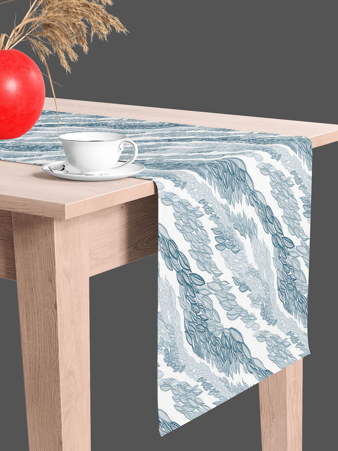 

ArtzFolio White & Grey Digital Printed Table Runner