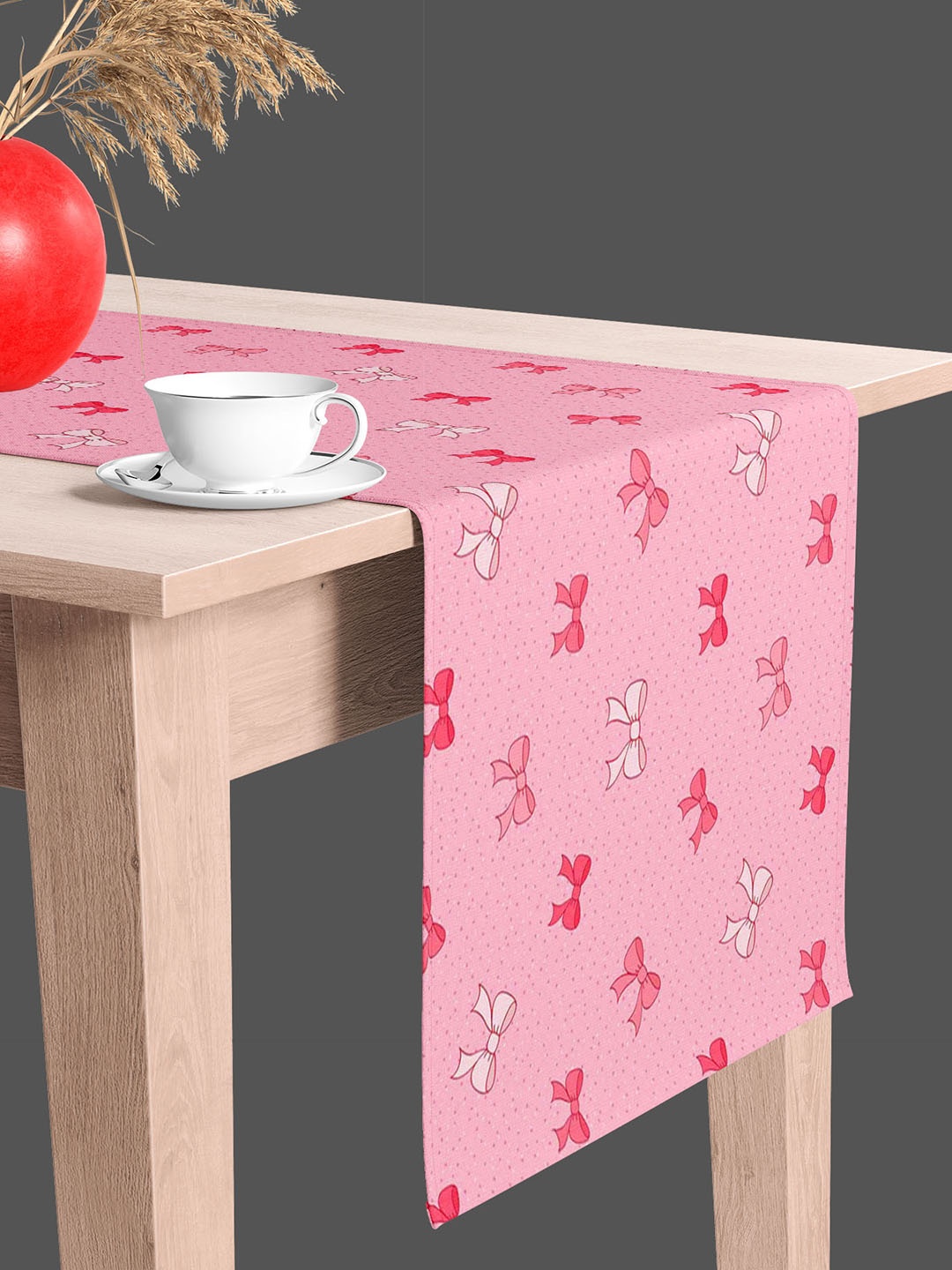 

ArtzFolio Pink & White Digital Printed Table Runner