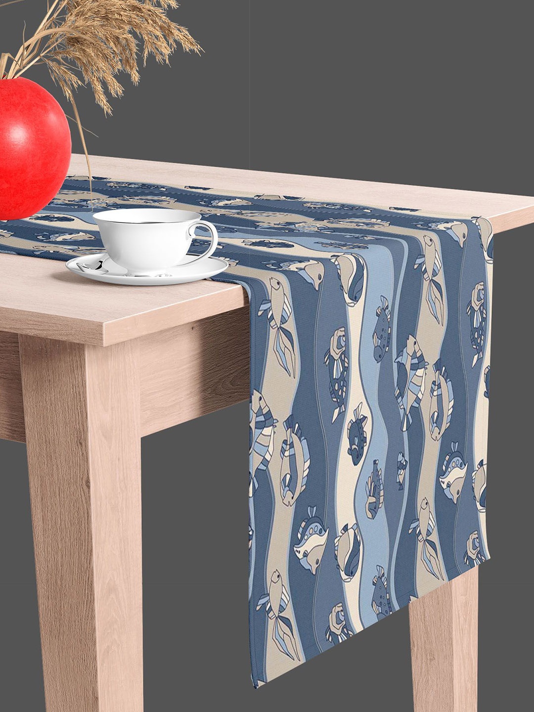 

ArtzFolio Blue & Grey Digital Printed Table Runner