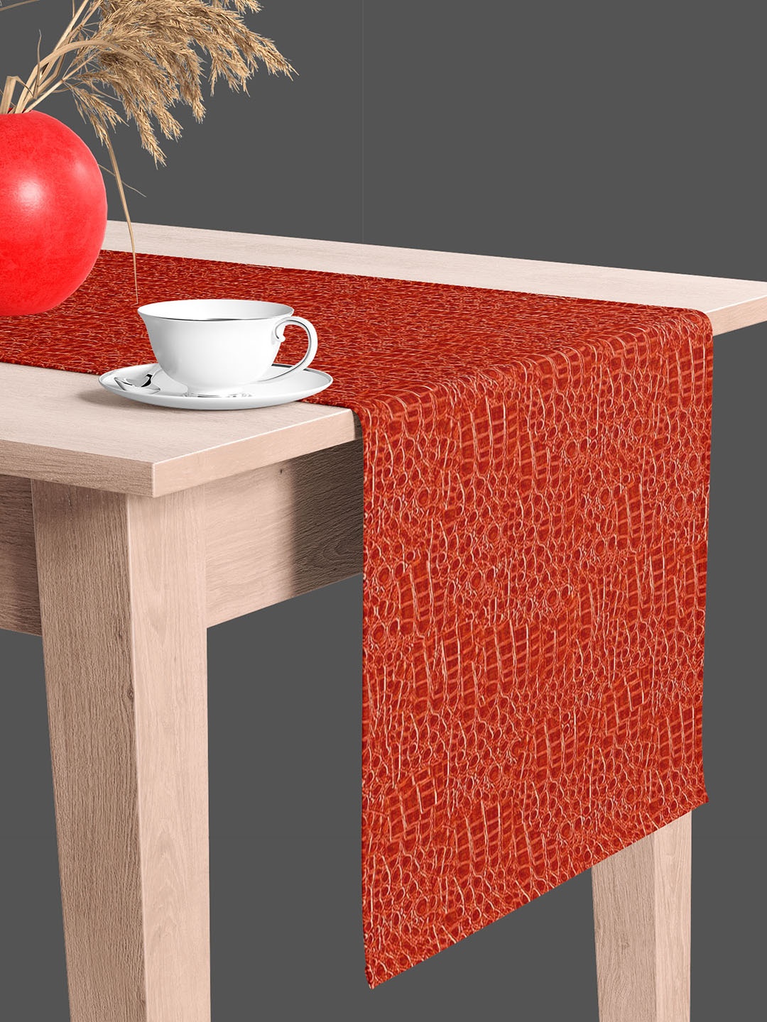 

ArtzFolio Red & Beige Digital Printed Table Runner