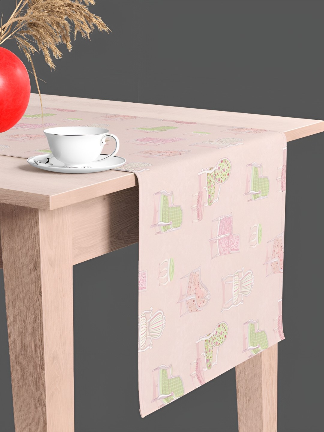 

ArtzFolio Pink & White Digital Printed Table Runner