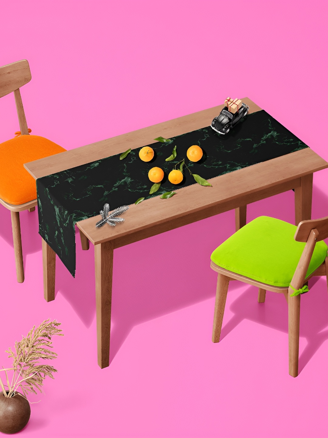 

ArtzFolio Black Printed Edge To Edge Table Runner