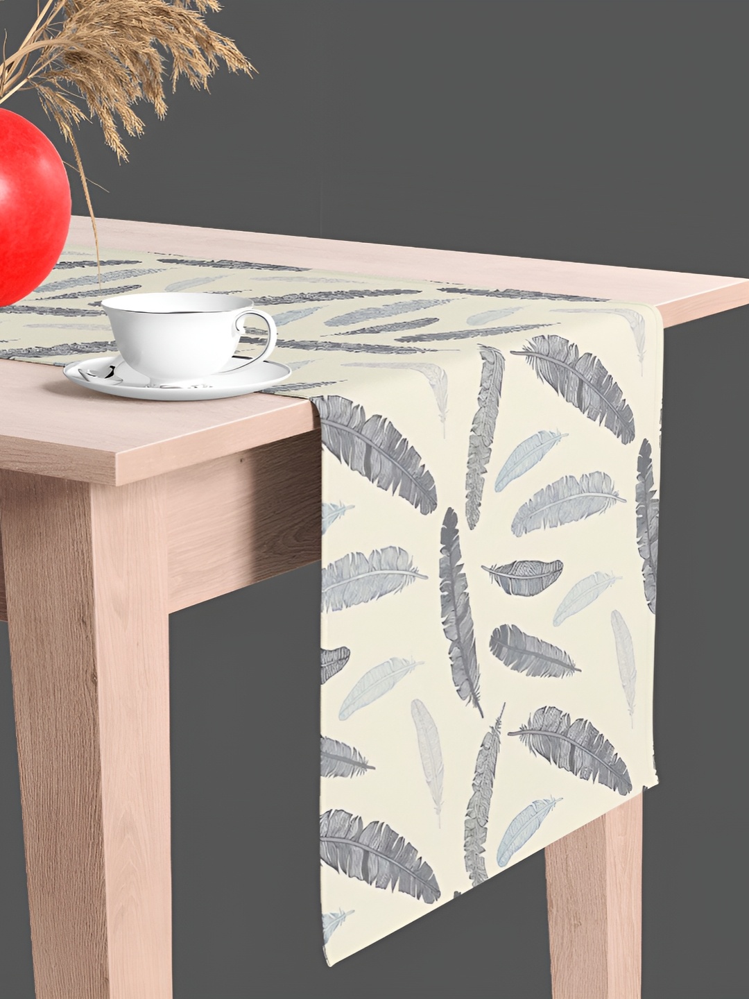 

ArtzFolio White & Grey Digital Printed Table Runner