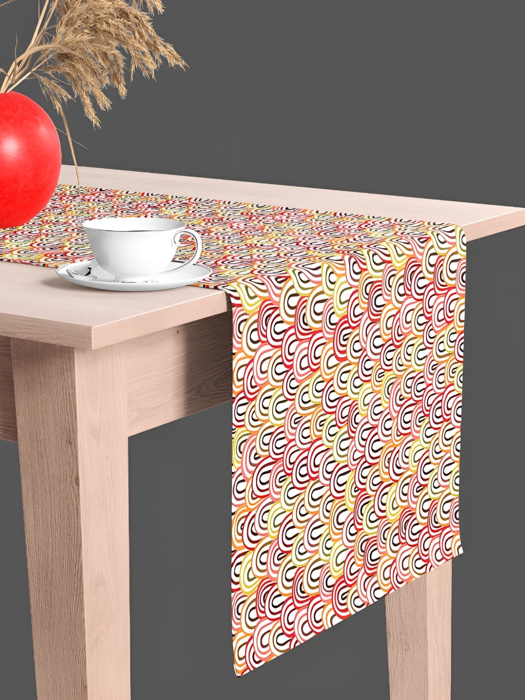 

ArtzFolio Blue & Red Geometric Printed Edge To Edge Table Runner