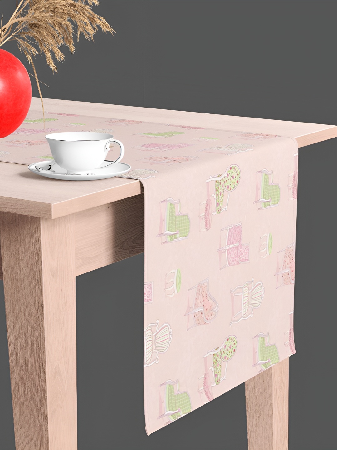 

ArtzFolio Pink & White Digital Printed Table Runner