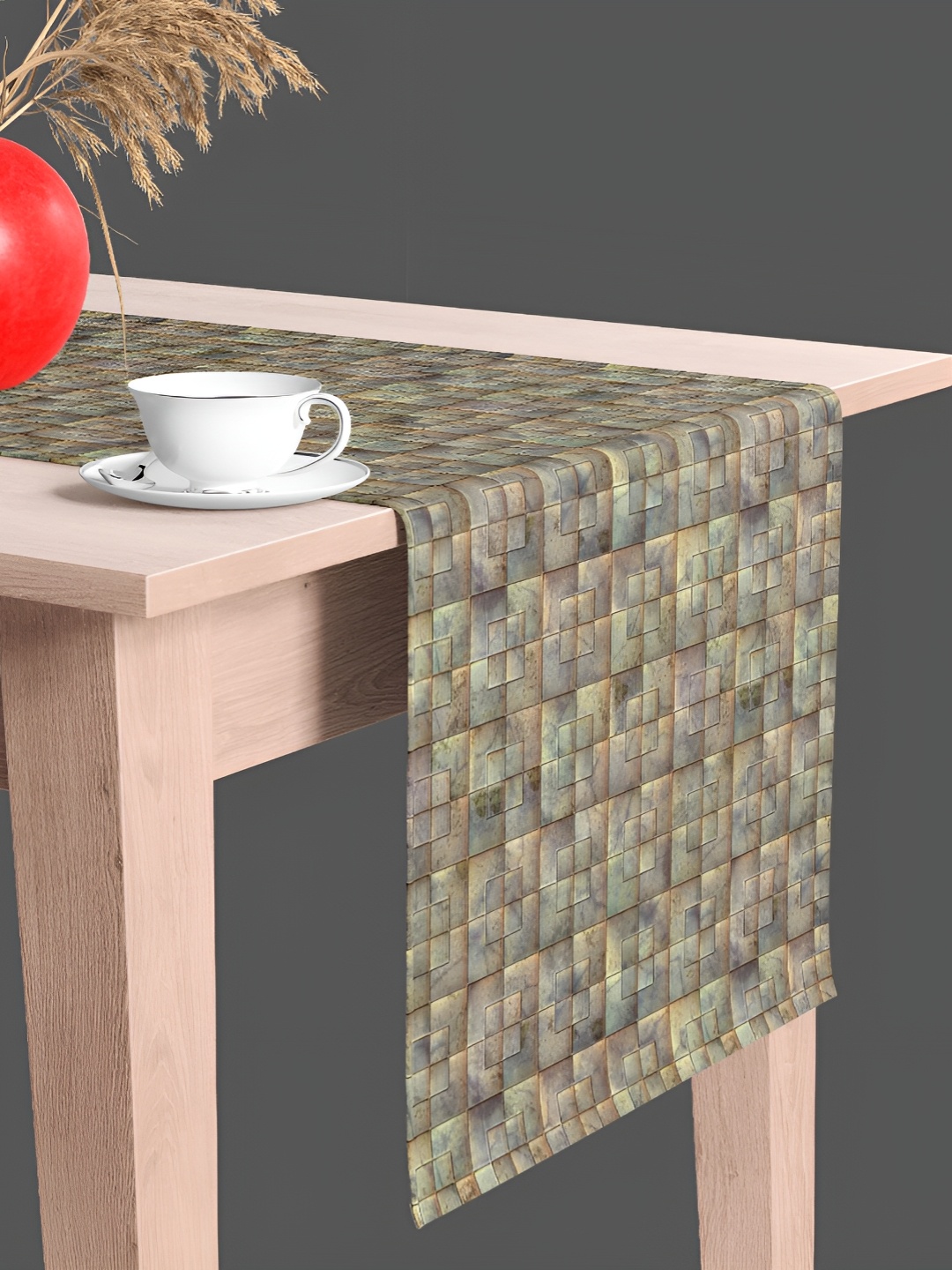 

ArtzFolio Grey & Brown Digital Printed Table Runner