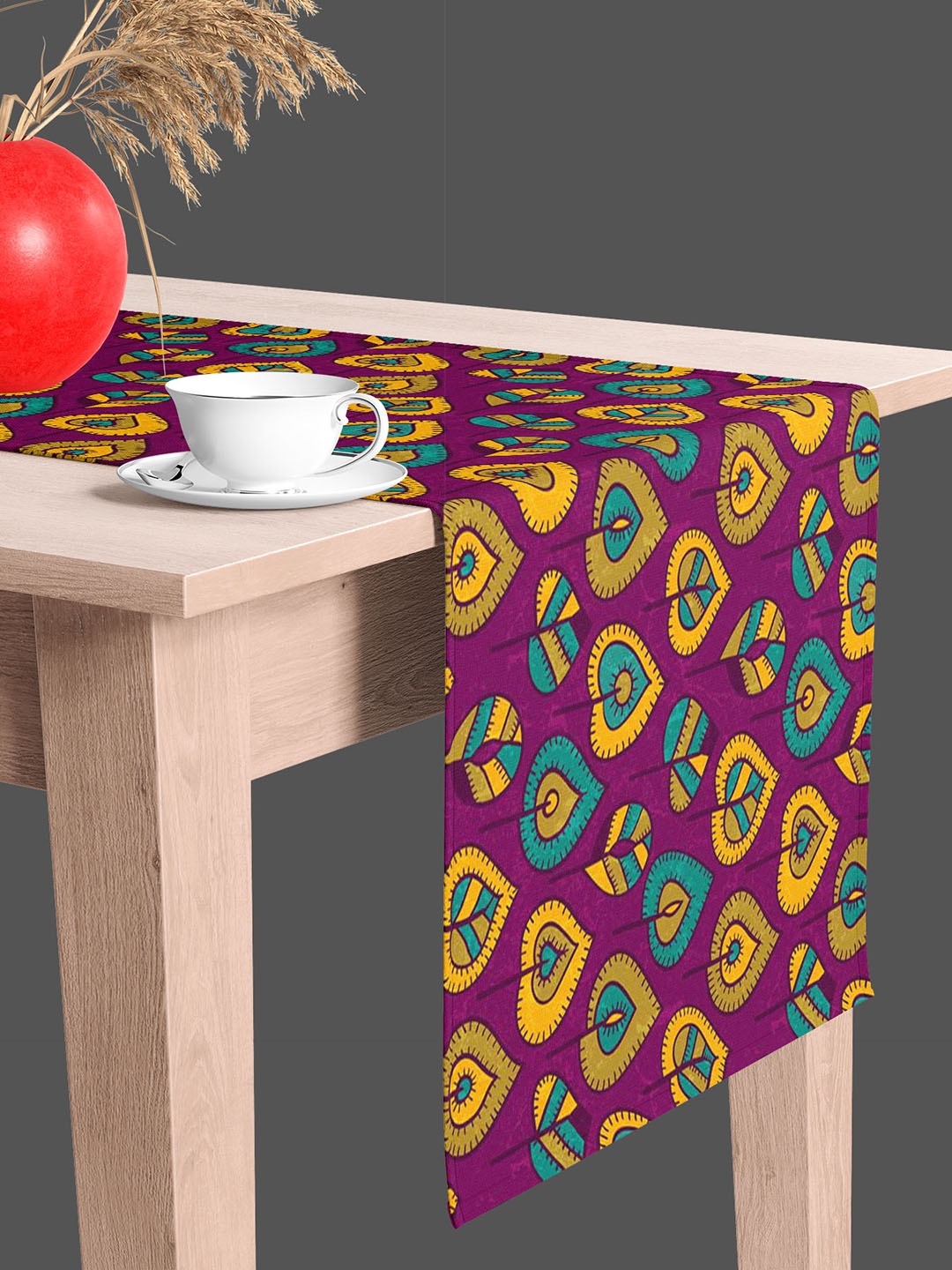 

ArtzFolio Purple & Yellow Digital Printed Table Runner