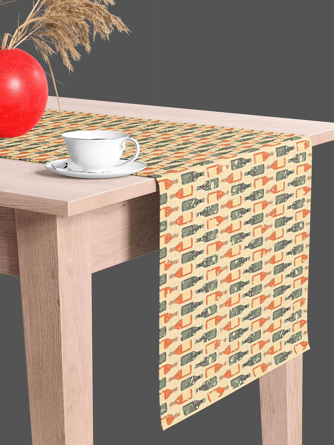 

ArtzFolio Beige & Grey Digital Printed Table Runner