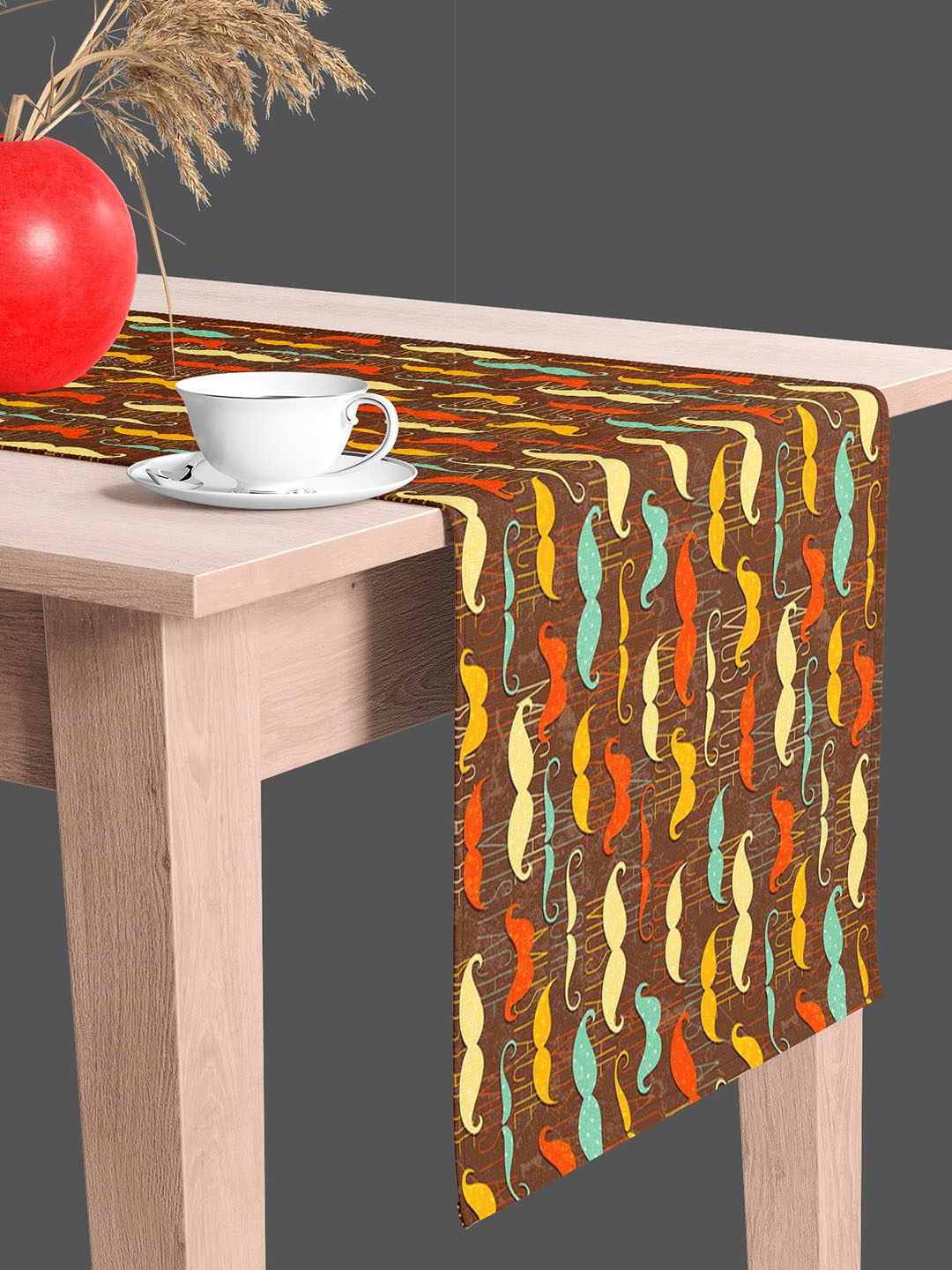 

ArtzFolio Brown & Yellow Digital Printed Table Runner