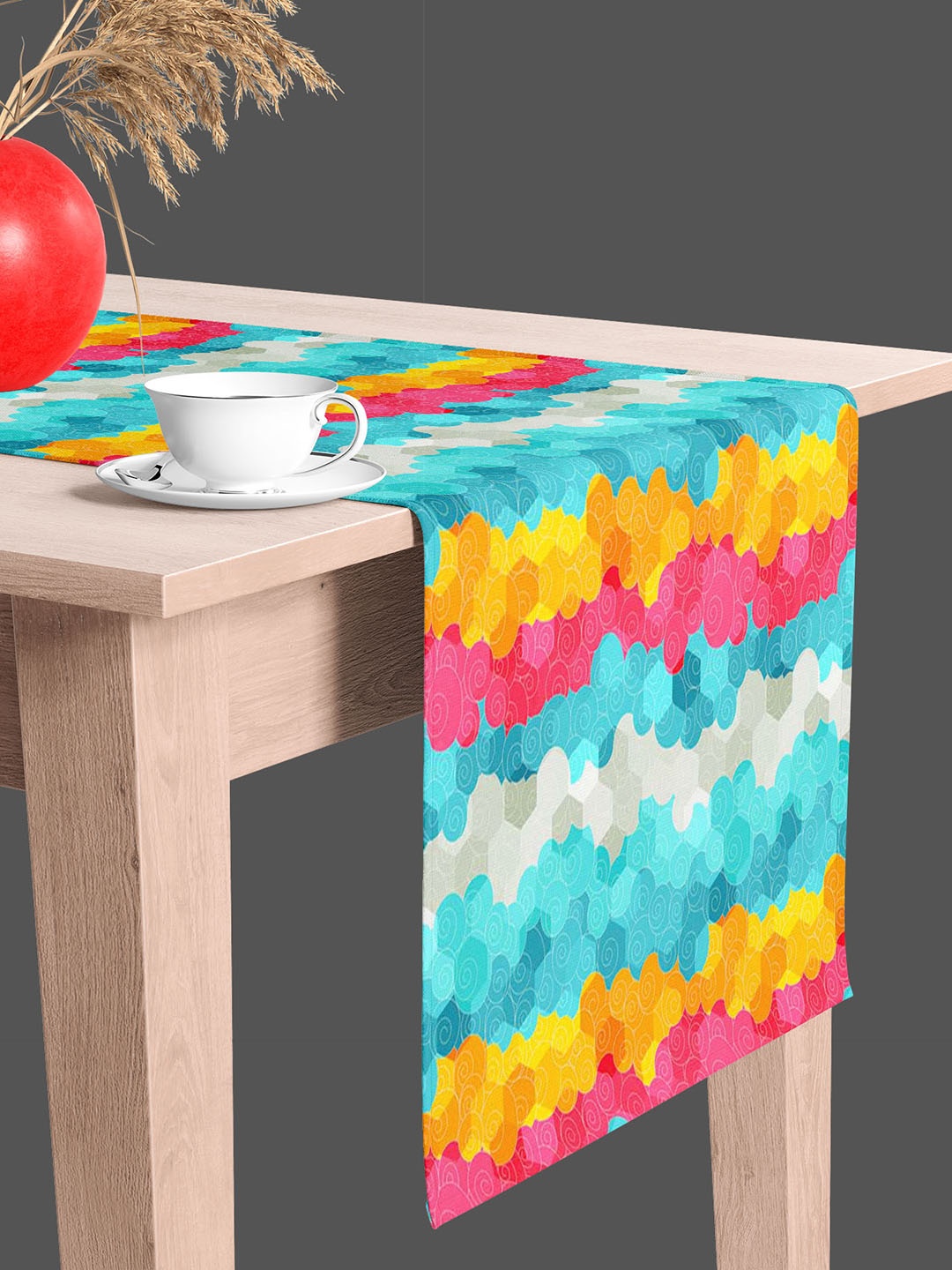 

ArtzFolio Blue & Orange Digital Printed Table Runner