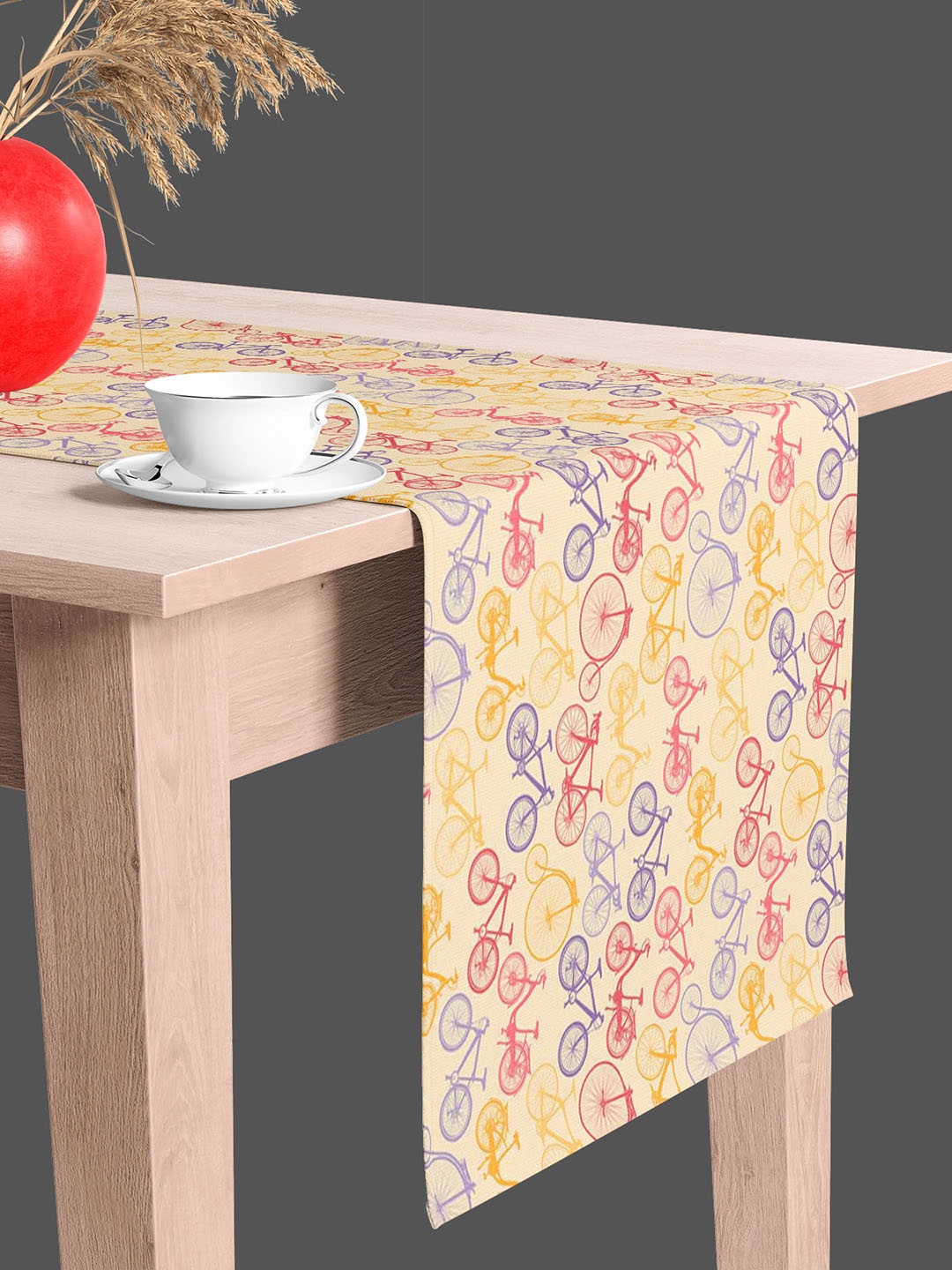 

ArtzFolio Beige & Red Digital Printed Table Runner